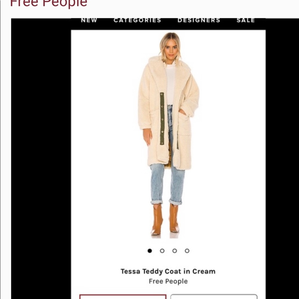 NWT free people Tessa ready bear coat